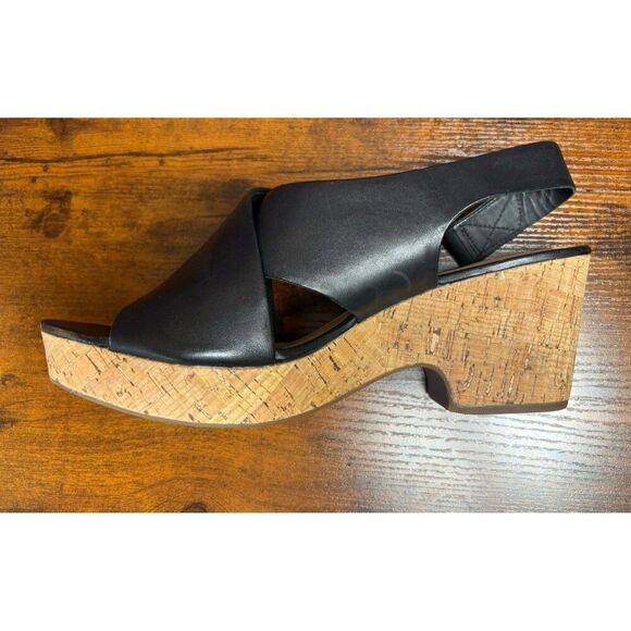 Clarks Maritsa Lara Wedge Sandal Women’s US Size 11 W Black Leather - Picture 13 of 14